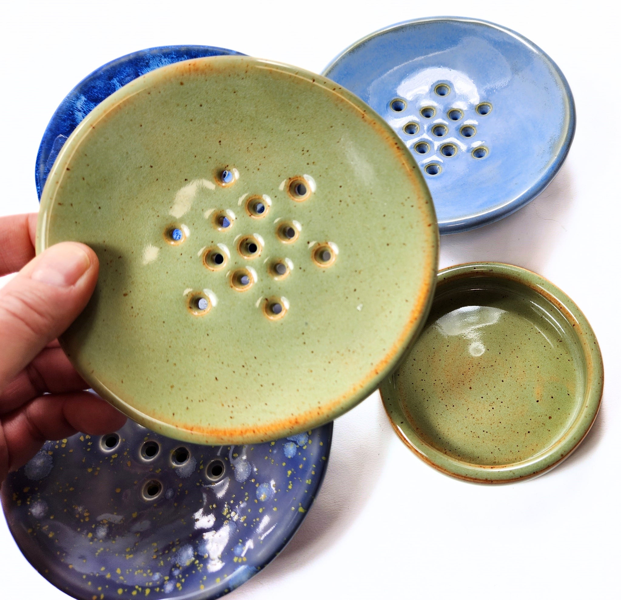 pottery soap dish - FREE SHIPPING - ceramic sponge holder – StellaNCWorks