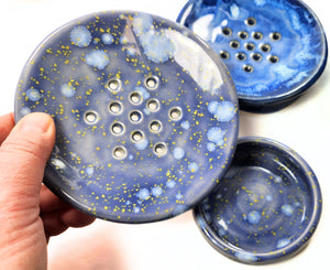 pottery soap dish - FREE SHIPPING - ceramic sponge holder