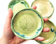 Load image into Gallery viewer, pottery dish grape leaf, FREE SHIPPING, small ceramic dish
