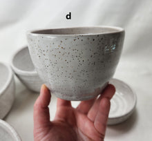 Load image into Gallery viewer, pottery bowl, small, speckled white, FREE SHIPPING
