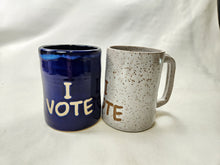 Load image into Gallery viewer, pottery mug I VOTE, FREE SHIPPING, handmade ceramic mug

