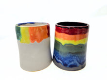 Load image into Gallery viewer, pottery vase, rainbow, FREE SHIPPING, ceramic vase
