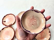 Load image into Gallery viewer, pottery dish heart leaf, FREE SHIPPING, small ceramic dish
