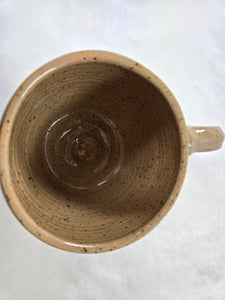 pottery mugs, shortie with ferns, FREE SHIPPING