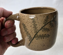 Load image into Gallery viewer, pottery mugs, shortie with ferns, FREE SHIPPING
