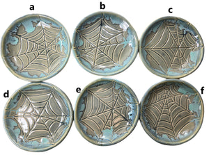 pottery dish spider web for halloween decor, FREE SHIPPING, small ceramic dish