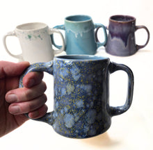 Load image into Gallery viewer, pottery mug with 2 handles, small, FREE SHIPPING
