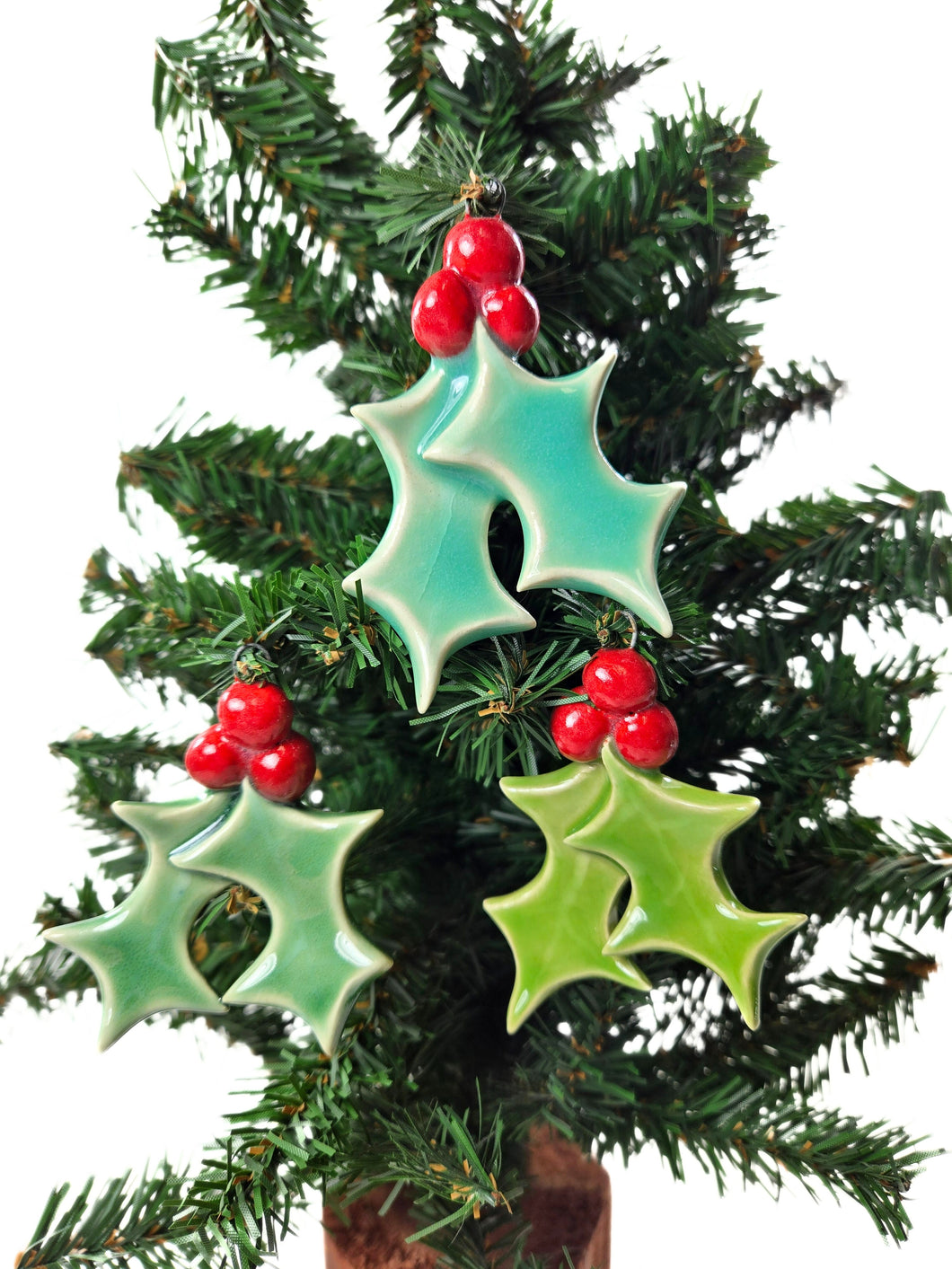 holiday ornament Holly, FREE SHIPPING, Christmas ornament