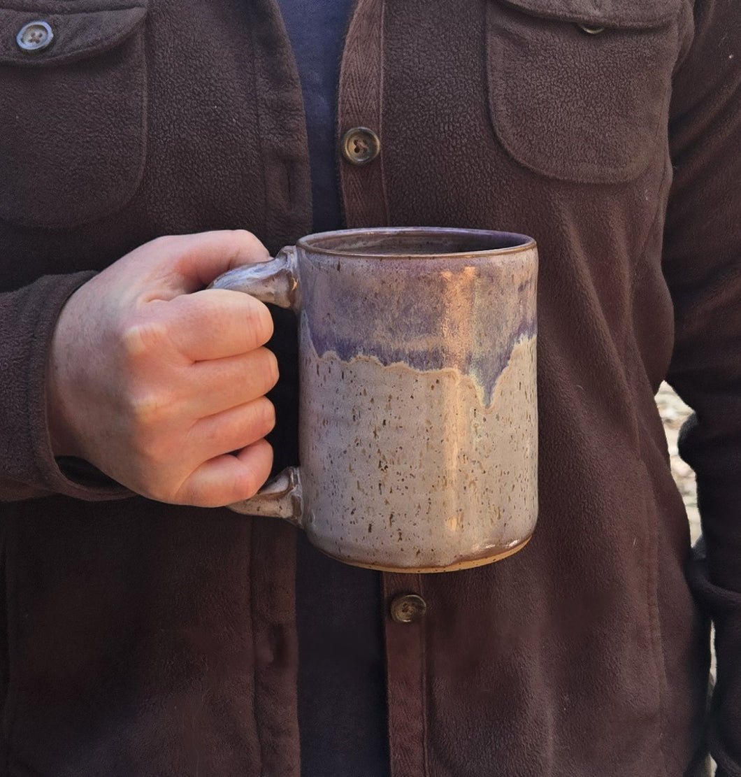 pottery mug purple haze, FREE SHIPPING, handmade ceramic mug