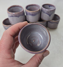 Load image into Gallery viewer, pottery cup &quot;shot glass&quot; purple haze, FREE SHIPPING, ceramic cup
