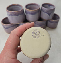 Load image into Gallery viewer, pottery cup &quot;shot glass&quot; purple haze, FREE SHIPPING, ceramic cup
