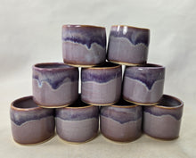 Load image into Gallery viewer, pottery cup &quot;shot glass&quot; purple haze, FREE SHIPPING, ceramic cup
