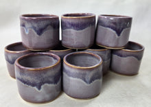 Load image into Gallery viewer, pottery cup &quot;shot glass&quot; purple haze, FREE SHIPPING, ceramic cup
