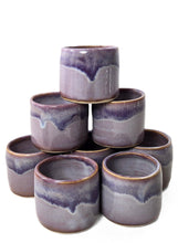 Load image into Gallery viewer, pottery cup &quot;shot glass&quot; purple haze, FREE SHIPPING, ceramic cup
