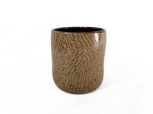 Load image into Gallery viewer, pottery cup &quot;highball glass&quot; wood grain, FREE SHIPPING, ceramic cup
