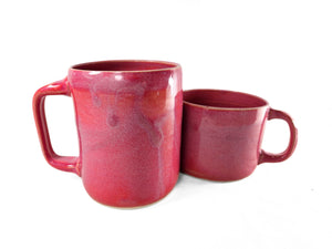 pink pottery mug, FREE SHIPPING, handmade ceramic mug