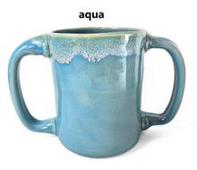 Load image into Gallery viewer, pottery mug with 2 handles, FREE SHIPPING
