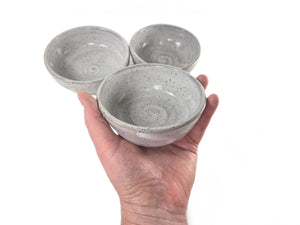 pottery bowl, small, speckled white, FREE SHIPPING