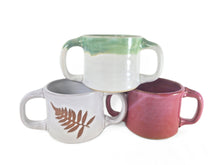 Load image into Gallery viewer, pottery mug with 2 handles, small, FREE SHIPPING

