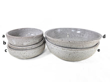 Load image into Gallery viewer, pottery bowl, small, speckled white, FREE SHIPPING
