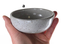 Load image into Gallery viewer, pottery bowl, small, speckled white, FREE SHIPPING
