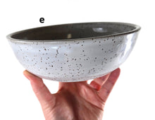 Load image into Gallery viewer, pottery bowl, small, speckled white, FREE SHIPPING
