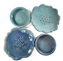 Load image into Gallery viewer, pottery soap dish, clouds ! , FREE SHIPPING, ceramic sponge holder

