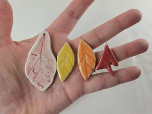 holiday ornament autumn leaves, FREE SHIPPING, Christmas ornament