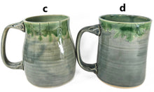 Load image into Gallery viewer, pottery mug made of recycled materials with leaf impressions, FREE SHIPPING, handmade ceramic mug

