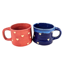 Load image into Gallery viewer, heart mugs, handmade pottery mugs

