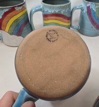 Load image into Gallery viewer, pottery mug rainbow, handmade ceramic mug
