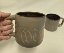 Load image into Gallery viewer, pottery mug: WE THE PEOPLE

