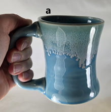 Load image into Gallery viewer, aqua pottery mug, handmade ceramic mug
