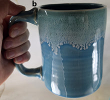 Load image into Gallery viewer, aqua pottery mug, handmade ceramic mug

