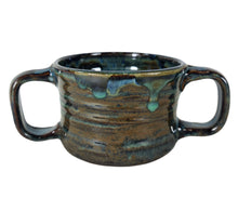 Load image into Gallery viewer, pottery mug with 2 handles, small
