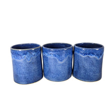 Load image into Gallery viewer, purple pink blue or aqua pottery cups "highball glass", ceramic cup jewel tones

