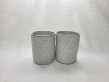 Load image into Gallery viewer, pottery cup &quot;highball glass&quot; speckled white, FREE SHIPPING, ceramic cup
