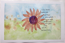 Load image into Gallery viewer, watercolor sunflower PRINT &quot;Sunflowers Will Grow&quot; - Ukraine fundraiser
