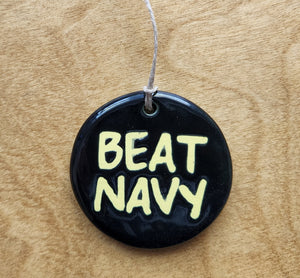 BEAT NAVY or "Bean Tavy" Christmas ornament - FREE SHIPPING