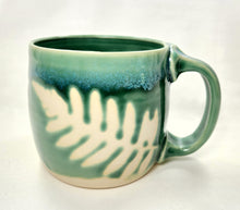 Load image into Gallery viewer, big pottery mug - FREE SHIPPING - handmade ceramic fern mug
