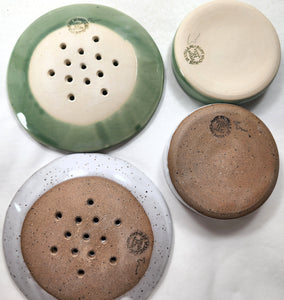 pottery soap dish - FREE SHIPPING - ceramic sponge holder
