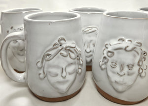 pottery mug, strong women, FREE SHIPPING, handmade ceramic mug