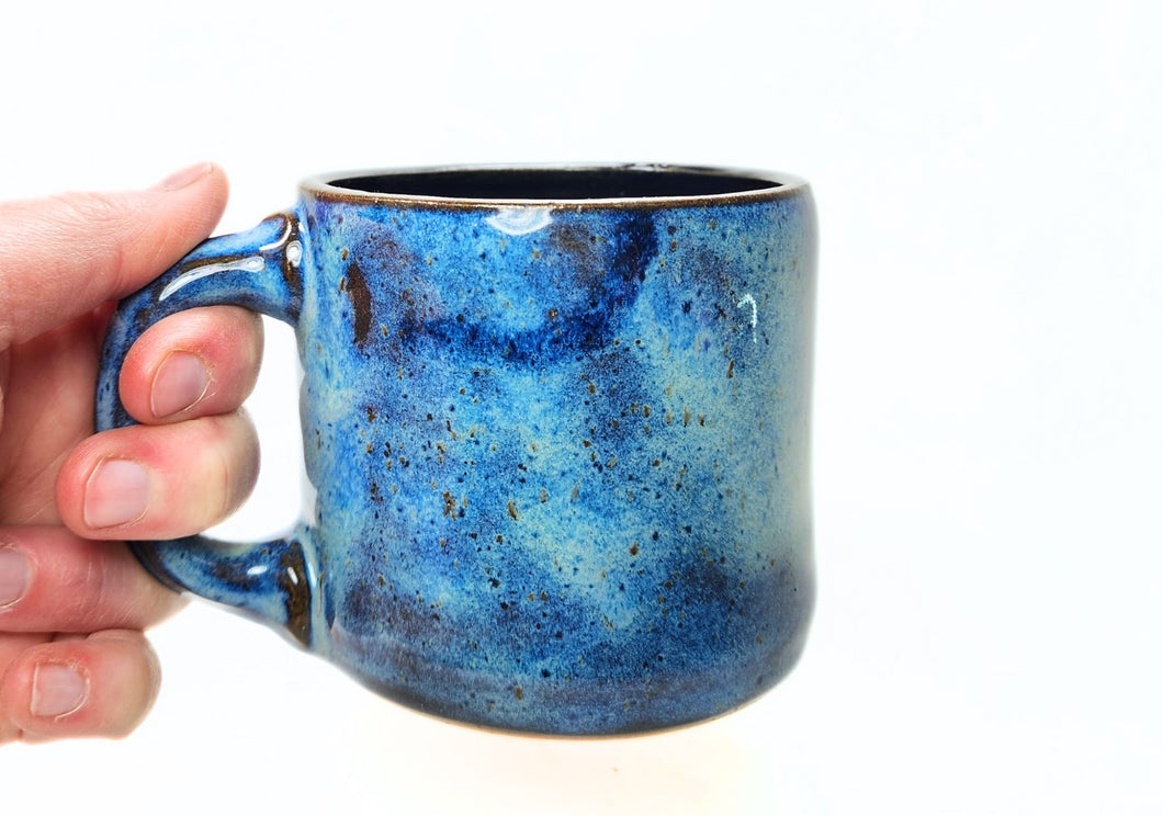 blue pottery mug - FREE SHIPPING - coffee mug