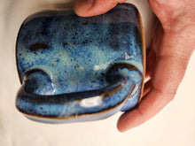 Load image into Gallery viewer, blue pottery mug - FREE SHIPPING - coffee mug

